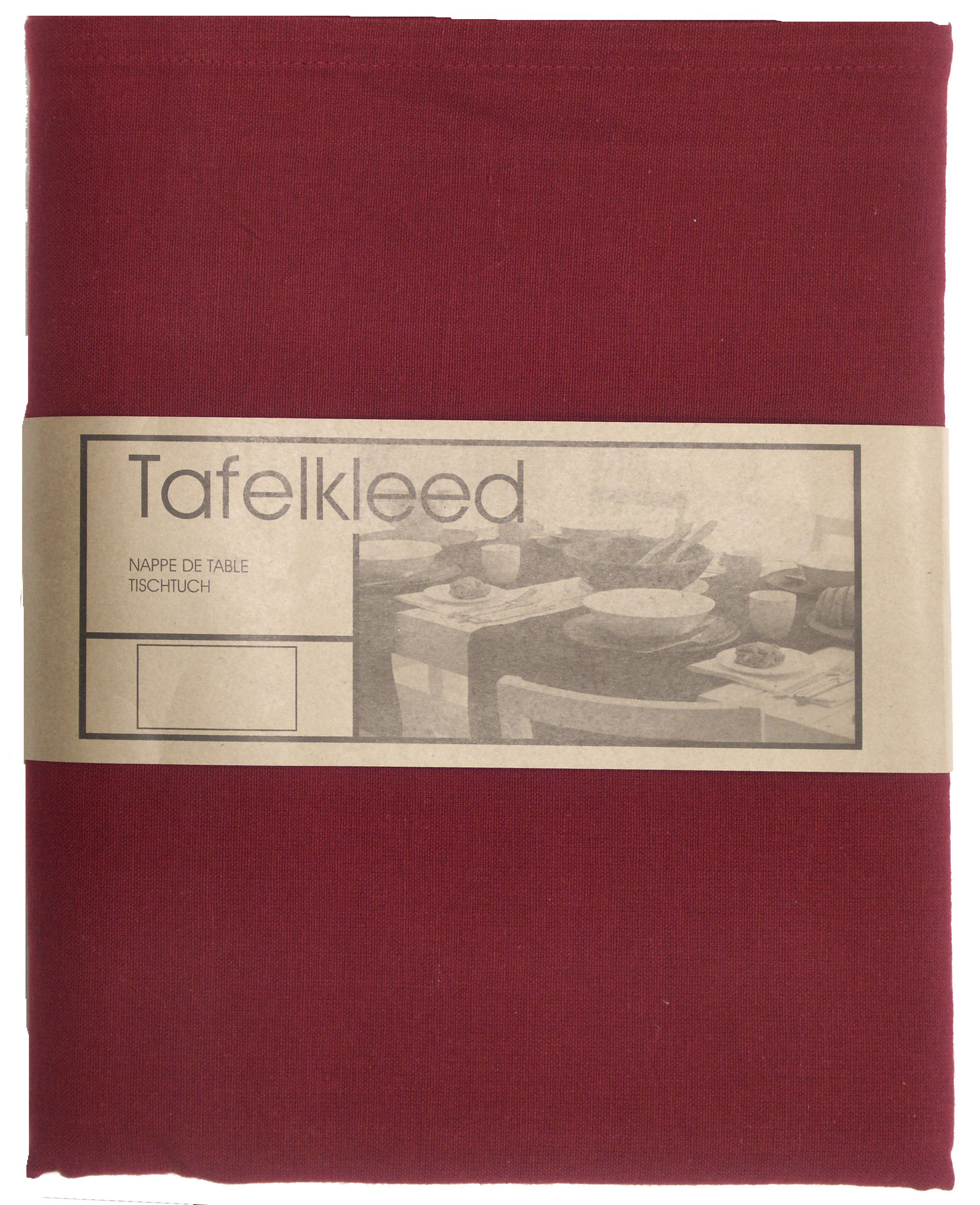 Tafelkleed Brugge 100x100 cm bordo