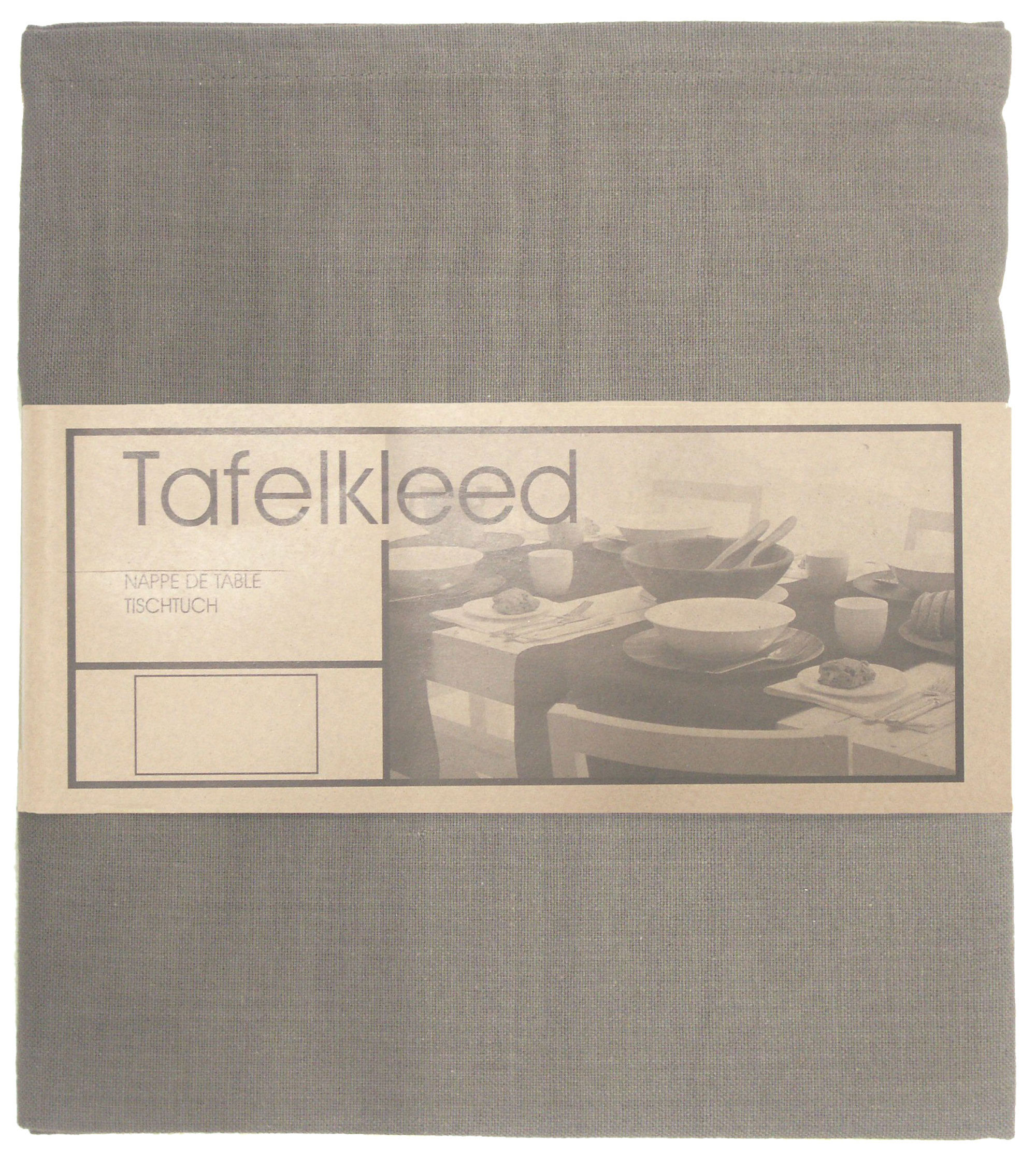 Tafelkleed Brugge 180cm rond grijs