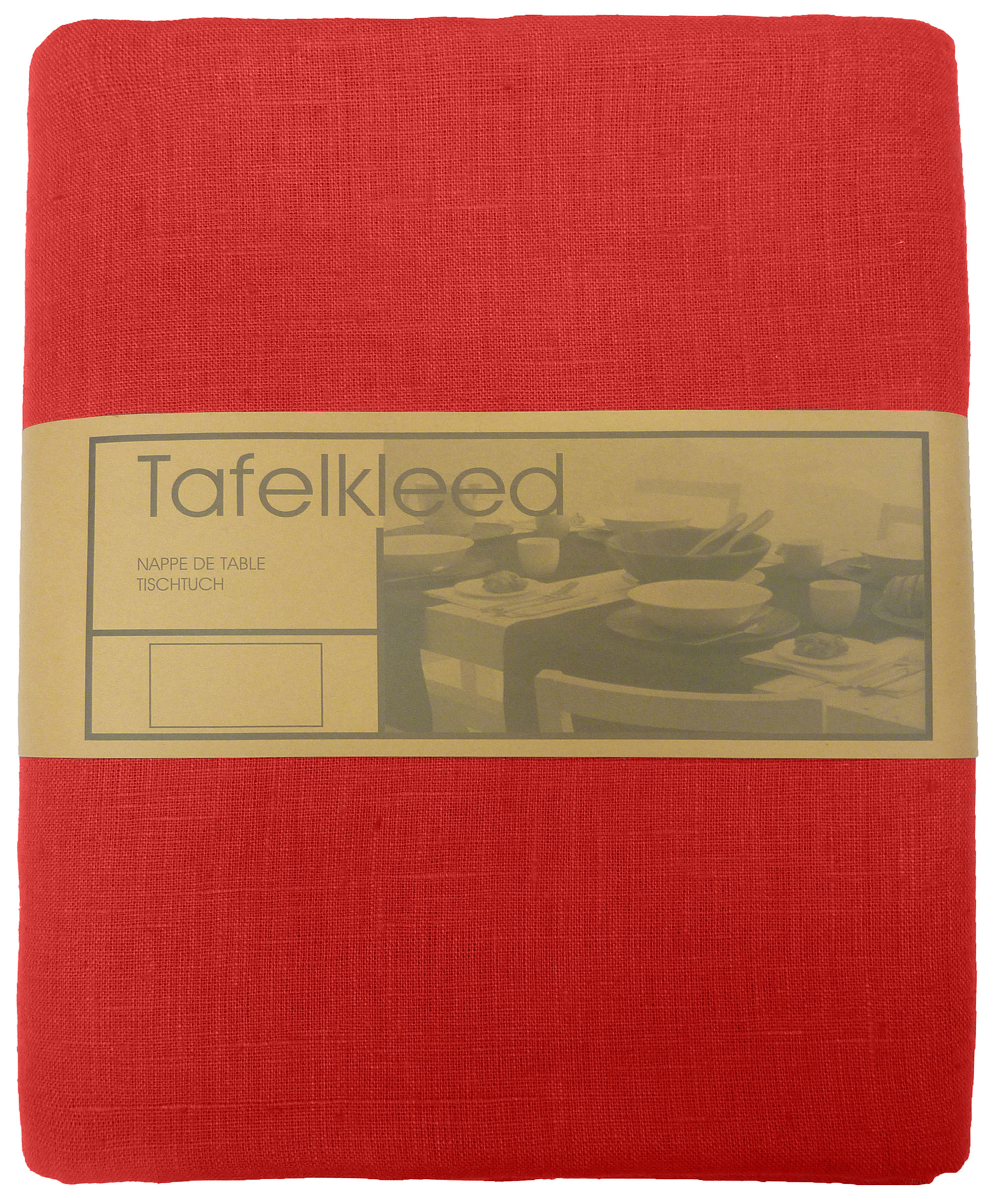 Tafelkleed Linnen 150x250cm rood